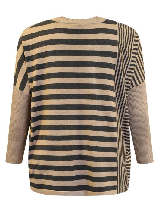 CISO ylisuuri neule 30001 Harmaa/beige Rento oversize neule tuotekuva 1