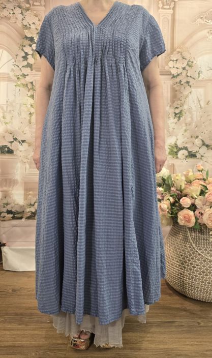 Grizas mekko 5709 raidat, harmahtava sininen (604) ihana raidallinen malli tuotekuva 7