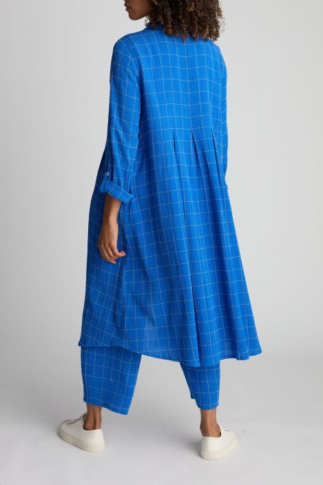 Sahara mekko GRD5192 sähkönsininen pohja hento ruutukuosi tuotekuva 3