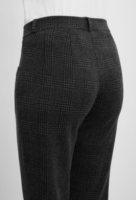 Laurie ruudulliset housut Kelly regular medium pituus Anthracite harmaa tuotekuva 2