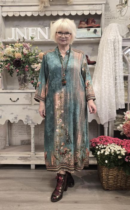 Marta du Chateau mekko 7520 Meren vihrea kaunis kuosi Erinomaisen hinta-laatusuhteen omaavassa Marta du Chateau mallistossa