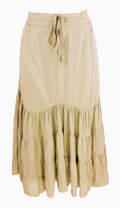 Boheme hame B13192 Sand/hiekka pehmeä vuorellinen, monikäyttöinen puuvilla hame tuotekuva 4