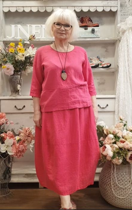 THING pellavahame 6933 Lotus pinkki tuotekuva 2