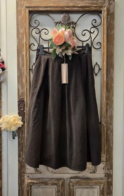 MARTA DU CHÂTEAU Marta du Château vakosametti hame 257080 Moro ihana ruskea tyylikäs puuvilla