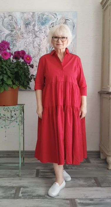 MASAI mekko Narek Persian Red ihana pehmeä puuvilla mekko tuotekuva 3
