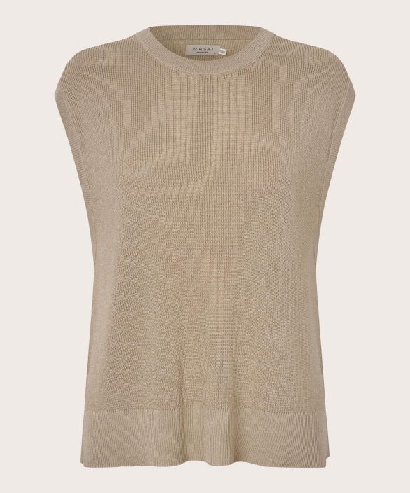 MASAI neuleliivi Fabel Feather gray Harmaa Kiiltävällä langalla koristeltu tyylikäs malli tuotekuva 4 MASAI neuleliivi Fabel Feather gray Harmaa Kiiltävällä langalla koristeltu tyylikäs malli tuotekuva 4