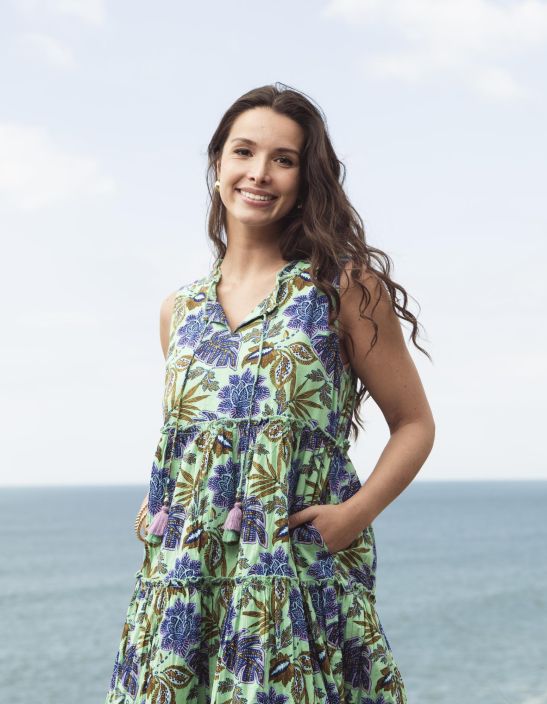 Orientique mekko 20118 Las Cuevas kaunis hihaton malli kerroksilla tuotekuva 6