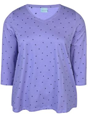 ZHENZI Zhenzi perus paita Alberta siniliila puuvilla suloisilla sydämillä