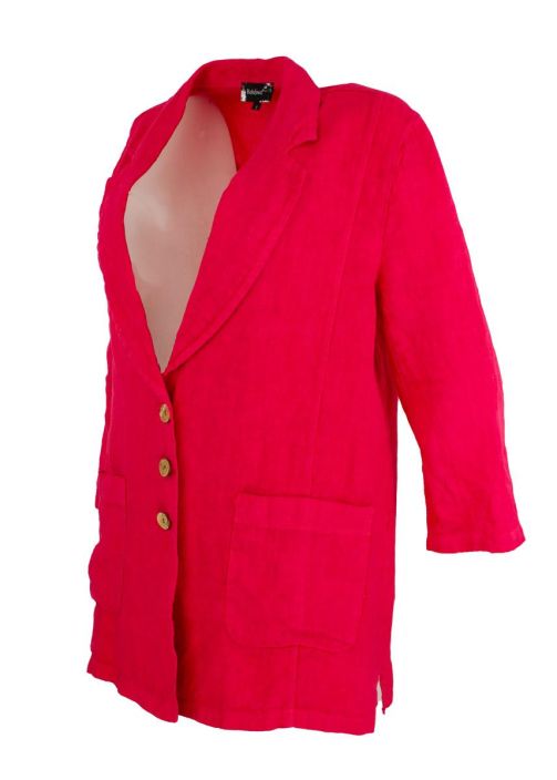 Boheme pellavajakku B13170 Kaunis punainen, pidempi tyylikäs malli tuotekuva 3