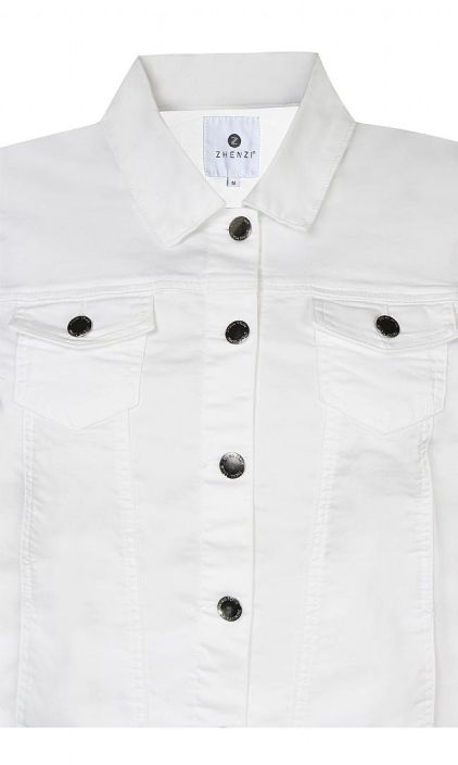 Zhenzi farkkutakki 200253 valkoinen Tyylikas klassikko farkkutakki raikkaassa valkoisessa. Ajaton malli joka ei poistu