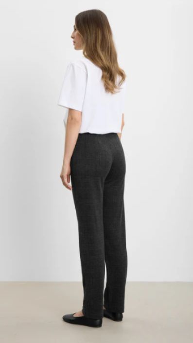 Laurie ruudulliset housut Kelly regular medium pituus Anthracite harmaa tuotekuva 1