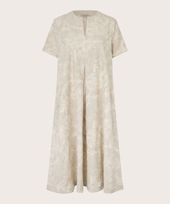 MASAI mekko Nipani Natural ihana kangas jossa kirjailtu kukkakuosi tekstuuri tuotekuva 4