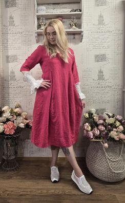 THING pellavamekko 6943 Lotus pinkki