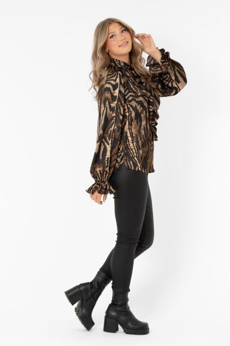 Capri Collection Chiara paita Dark chocolate tumman suklaan sävyt kuosissa tuotekuva 5