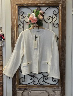 MASAI neulejakku Julithras Jet Stream valkoinen ihana buklee