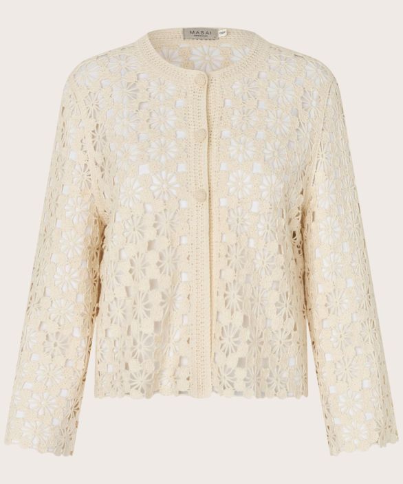 MASAI neulejakku Littalis Fog off-white  boheemi virkkaus tuotekuva 5