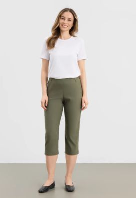 LAURIE Laurie Capri housut Taylor 100565 Khaki uusi ympäristöystävällinen äärettömän pehmeä laatu