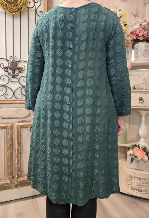 Grizas silkki tunika/mekko 51604 (616) Vihreä laadukasta silkkiä ajattomalla pallokuosilla tuotekuva 5