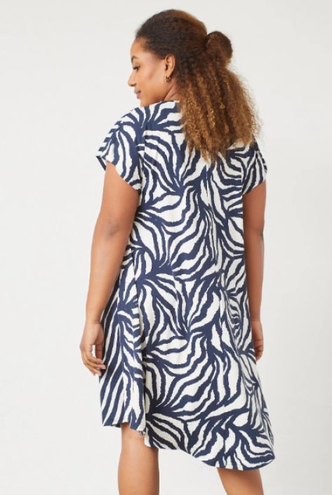 Pont Neuf tunika Thelma V2394 Navy tummansininen joustava trikoo ihana yhdistelmä kuoseja tuotekuva 1