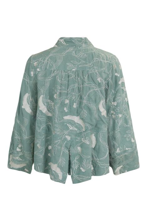 NOEN jakku 87175 Kaunis vihreä tyylikäs uniikki jakku kiiltävästä langasta kuosi tuotekuva 2 NOEN jakku 87175 Kaunis vihreä tyylikäs uniikki jakku kiiltävästä langasta kuosi tuotekuva 2