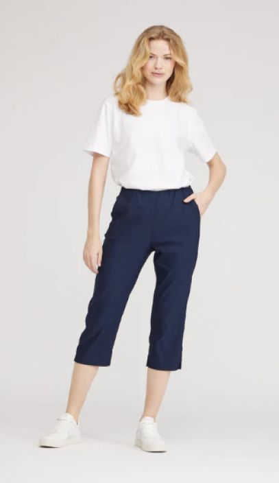 Laurie capri housut Taylor 100565 Regular   Medium capri pituus Navy sininen tuotekuva 1