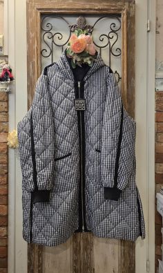 PONT NEUF Pont Neuf KAKSIPUOLINEN ihana takki Liva Mustavalkoinen ruutukuosi / solid musta