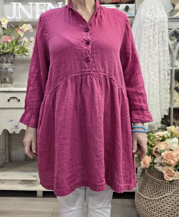 Grizas pellavatunika 52762 Pinkki tyylikäs ja romanttinen malli tuotekuva 6