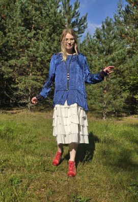 GRIZAS Grizas tunika 52518 (281) syksyinen sininen kaunis paitamainen malli