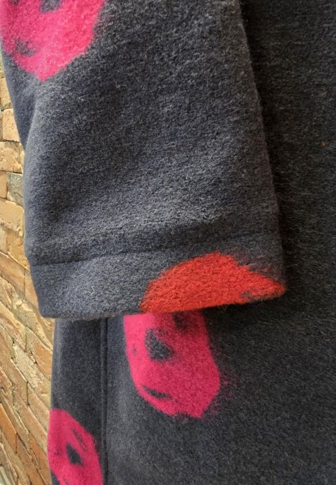 NOEN villatakki ohuella vuorella 87147 suloinen malli kukilla harmaa pohja tuotekuva 1