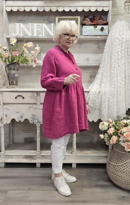 Grizas pellavatunika 52762 Pinkki tyylikäs ja romanttinen malli tuotekuva 3