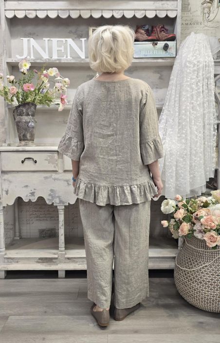 THING pellavapusero 7233 Natural Mukava ja suloinen malli tuotekuva 4