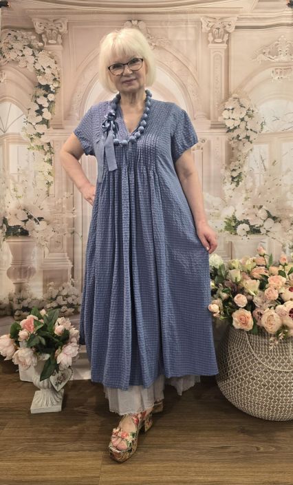 Grizas mekko 5709 raidat, harmahtava sininen (604) ihana raidallinen malli tuotekuva 2