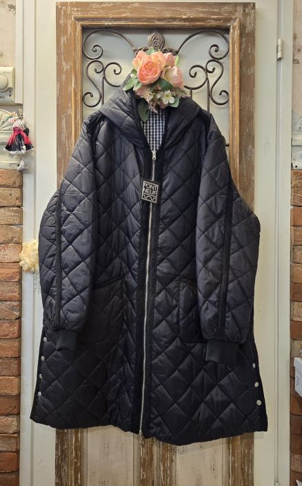 Pont Neuf KAKSIPUOLINEN ihana takki Liva Mustavalkoinen ruutukuosi / solid musta tuotekuva 6