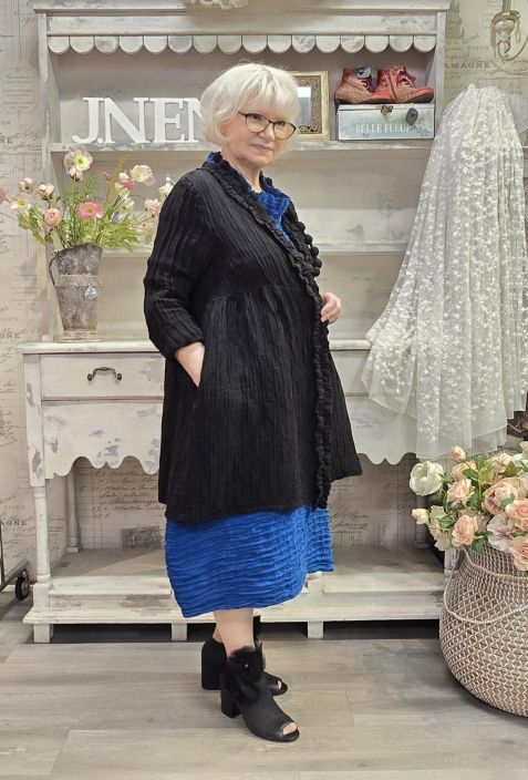 Grizas klassikko laatu jakku 71383 Musta Uniikki aaltoileva malli tuotekuva 2