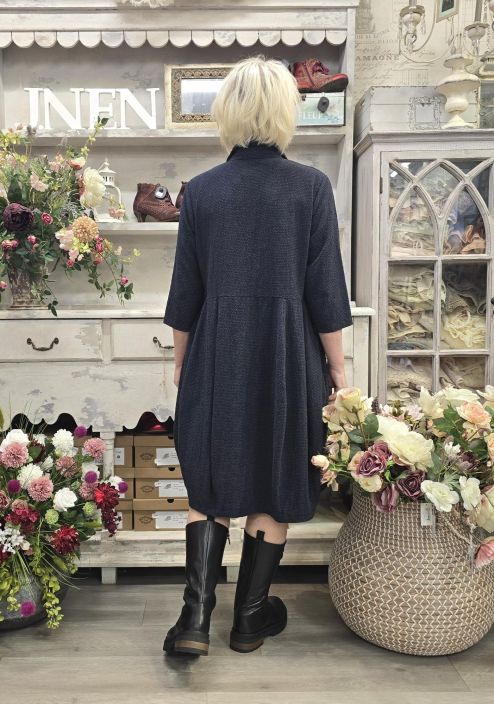 THING mekko 7298 Navy tummansininen kaunis tekstuurinen puuvilla/viskoosi tuotekuva 7 THING mekko 7298 Navy tummansininen kaunis tekstuurinen puuvilla/viskoosi tuotekuva 7