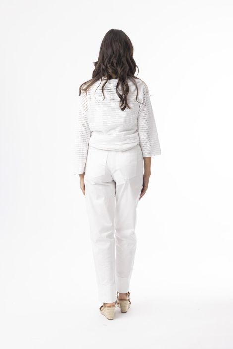 Orientique boleroneulejakku 1315 Valkoinen klassikko neule jonka voit heittää jokaisen asun päälle tuotekuva 1