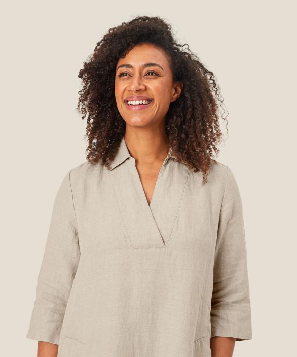 MASAI pellavamekko Nikeeta Natural luonnollinen pellavan väri tuotekuva 2