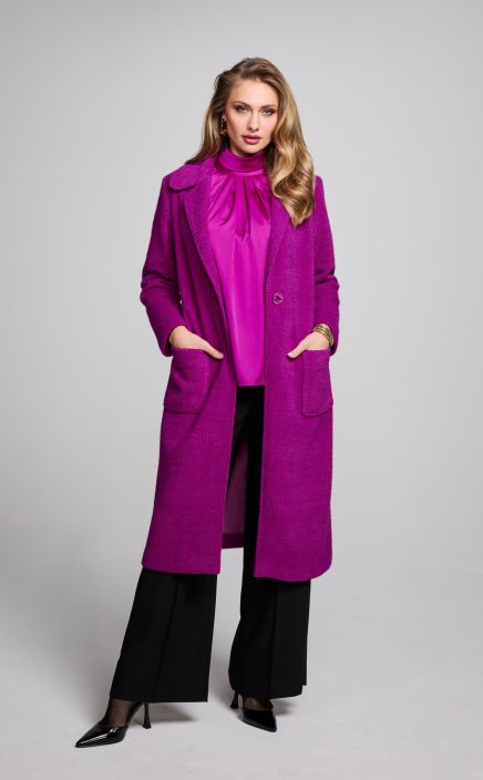 TIA kangastakki 77654 Kaunis purppura ihanan tuntuinen hieman porroinen kangastakki TIA mallistosta ihanan tuntuinen ja