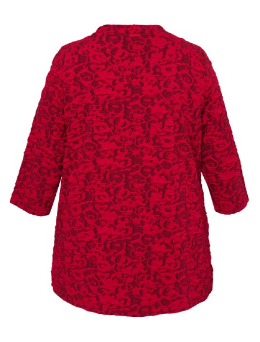 Pont Neuf pehmeä tunika Najda Deep Red syvä punainen kaunis päälle ommeltu kuosi tuotekuva 4