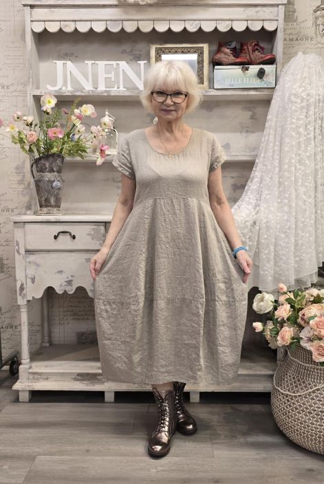 THING pellavamekko 7238 Natural tulppaanihelma pitkä tuotekuva 4