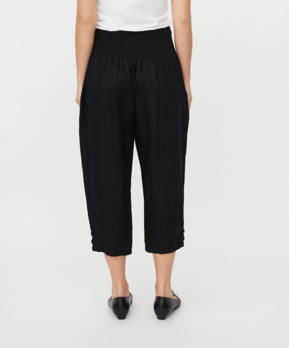 MASAI housut Penna Musta tyylikkäät ajattomat pellavahousut tuotekuva 2 MASAI housut Penna Musta tyylikkäät ajattomat pellavahousut tuotekuva 2