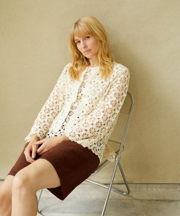 MASAI neulejakku Littalis Fog off-white  boheemi virkkaus tuotekuva 3