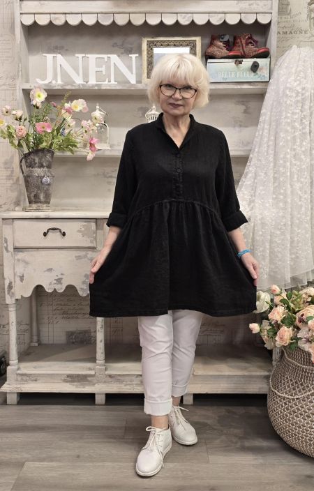 Grizas pellavatunika 52762 Musta tyylikäs ja romanttinen malli tuotekuva 1