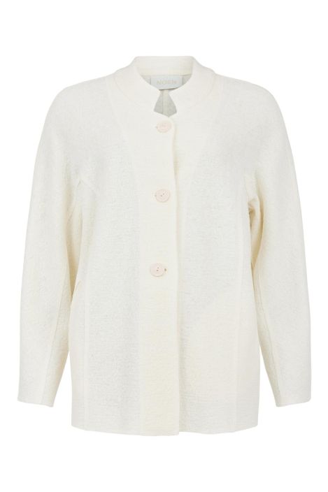 NOEN NEULEJAKKU 87153 off-white mukava jakku joka viimeistelee asusi vaivattomasti IHANA uusi NOEN design mallisto on