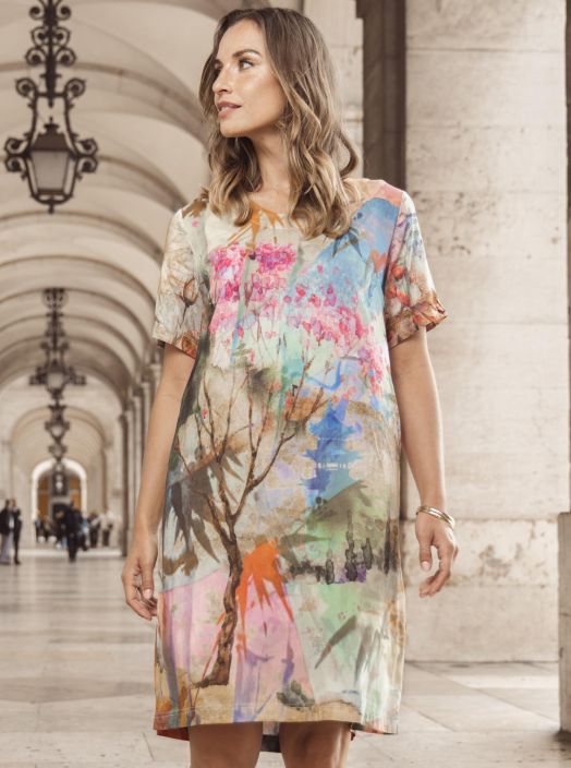 Orientique mekko 71604 Scenic Shift Digital kaunis Japani maisema kuosi tuotekuva 2