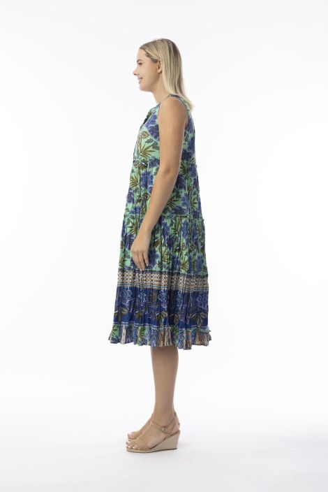 Orientique mekko 20118 Las Cuevas kaunis hihaton malli kerroksilla tuotekuva 1