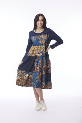Orientique mekko 21467 Maluku tyylikäs kukkakuosi