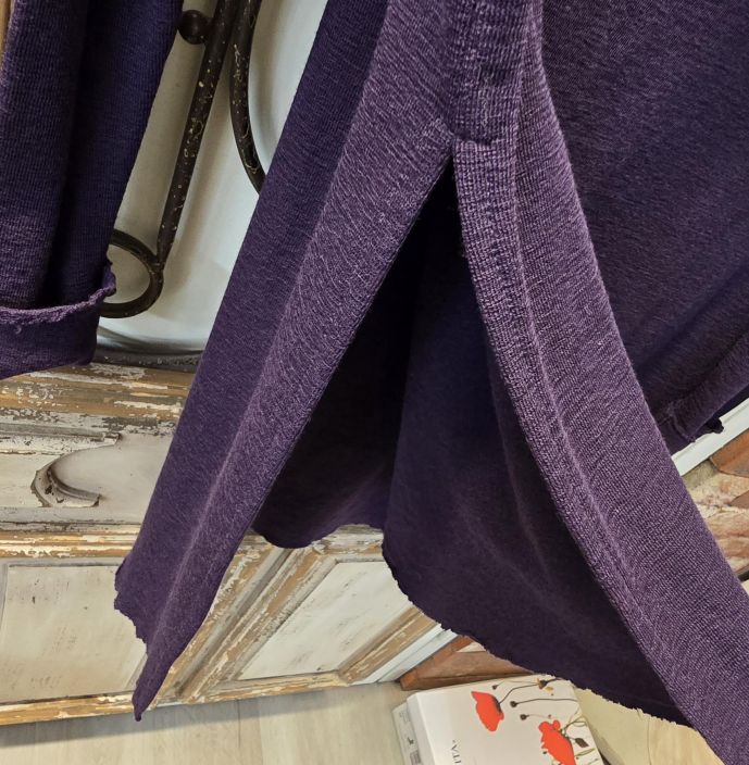 Blusbar tunika 6040 Aubergine munakoiso tyylikäs merinovilla neuletunika tuotekuva 1