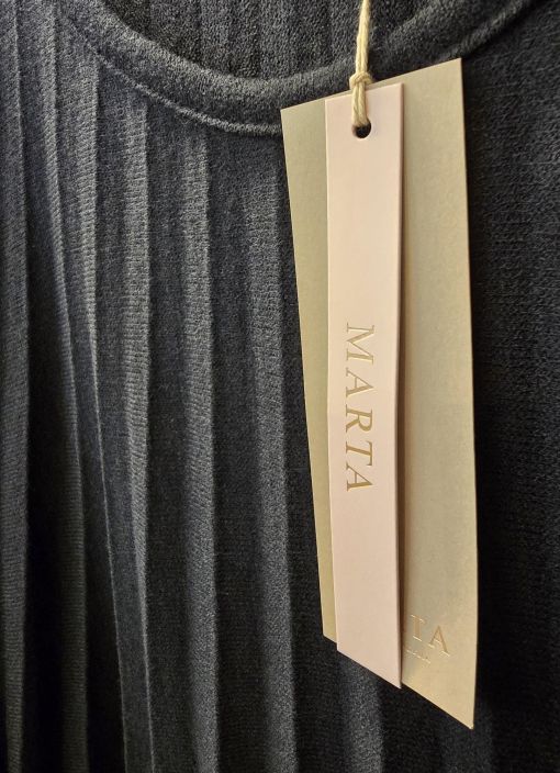 Marta du Château mekko 71653 Ajaton musta ihanan tuntuinen viskoosi/villa pliseerattu malli tuotekuva 2