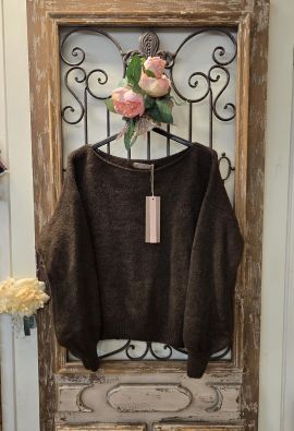 MARTA DU CHÂTEAU Marta du Château neule Rosa 5102 Chocolat suklaan ruskea ihana pörröinen ja tilava malli